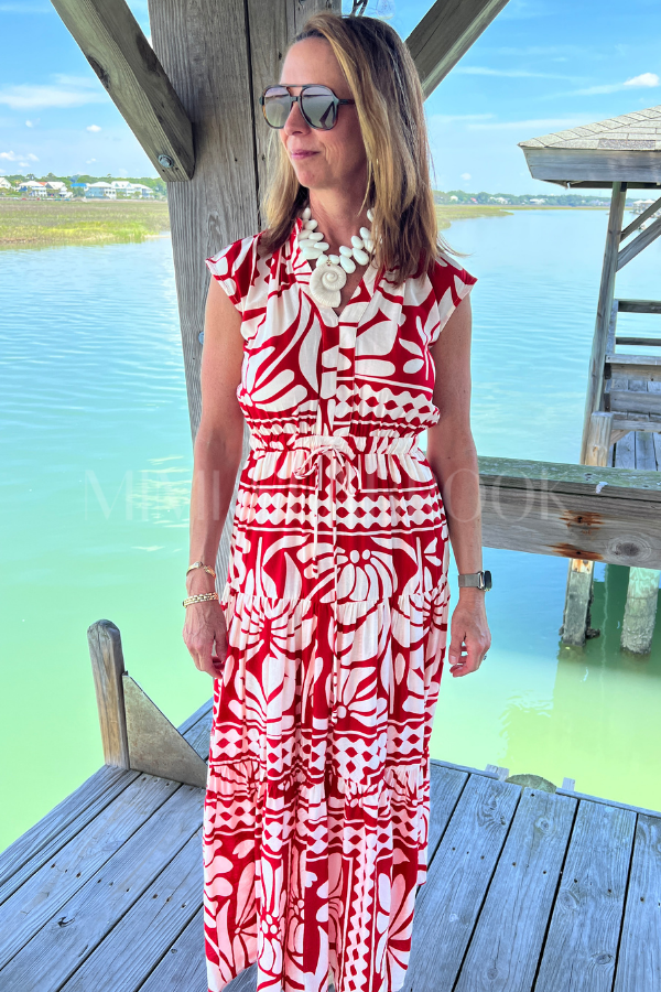 Arledge dress, red