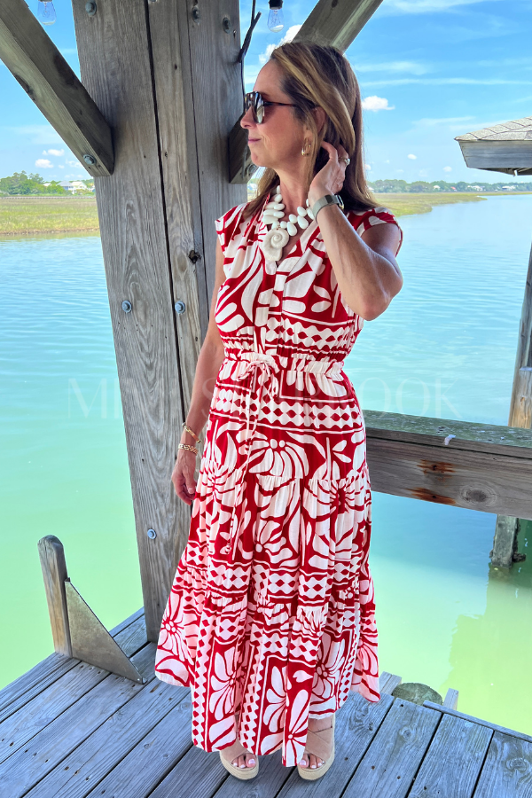 Arledge dress, red