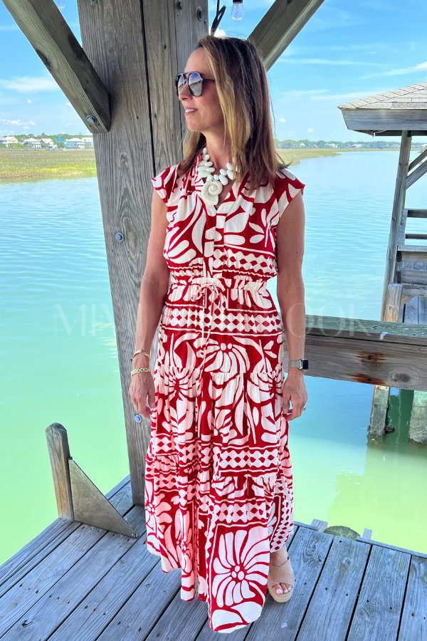 Arledge dress, red