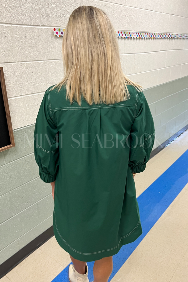Ashleigh dress, hunter green