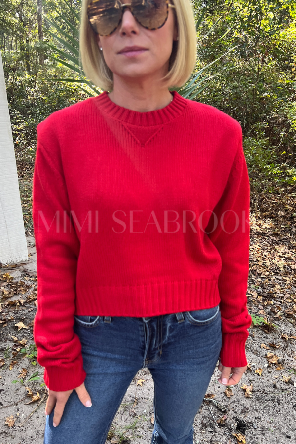 Aubrie sweater, red