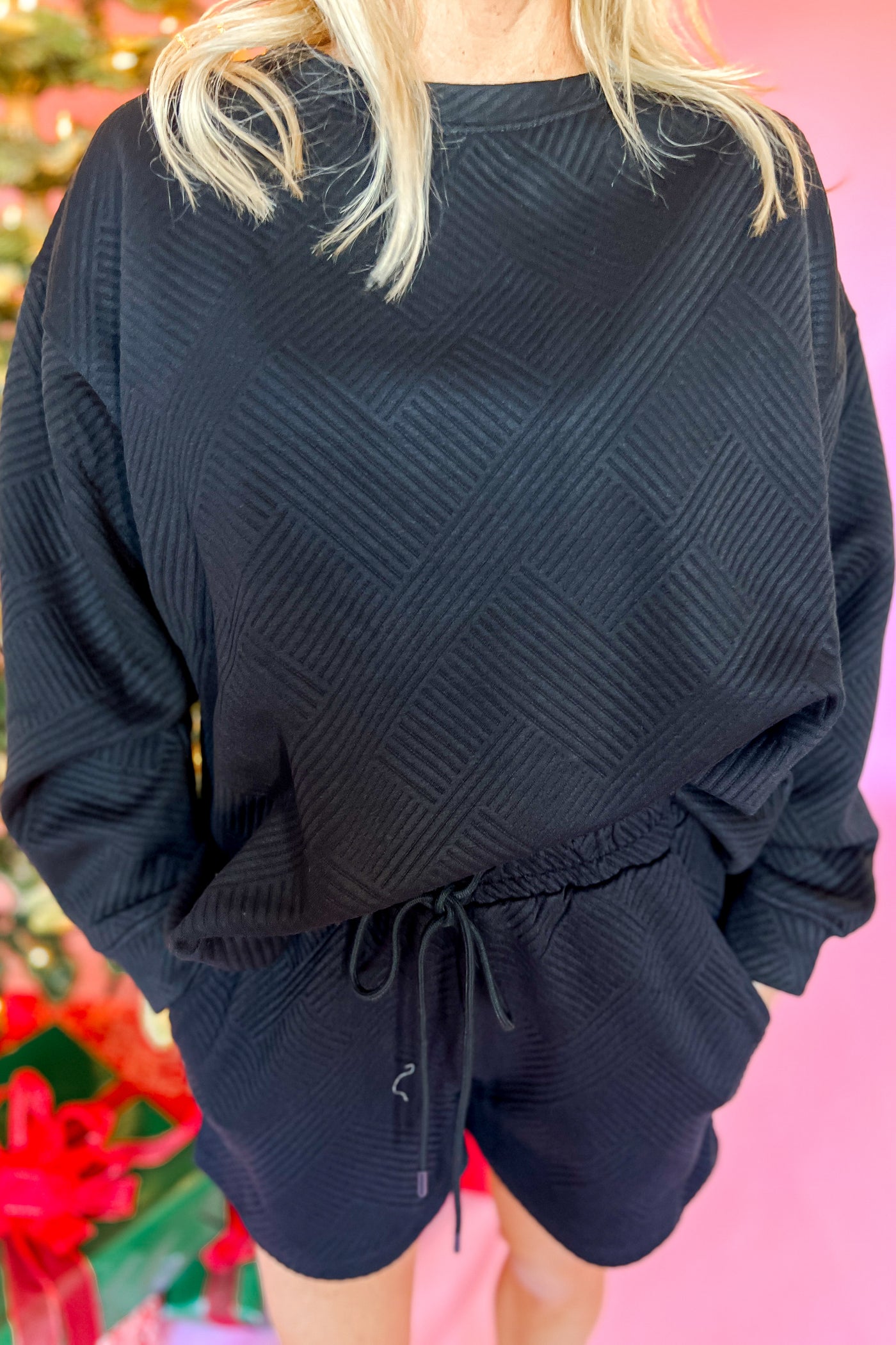 Hemlock sweatshirt top, black