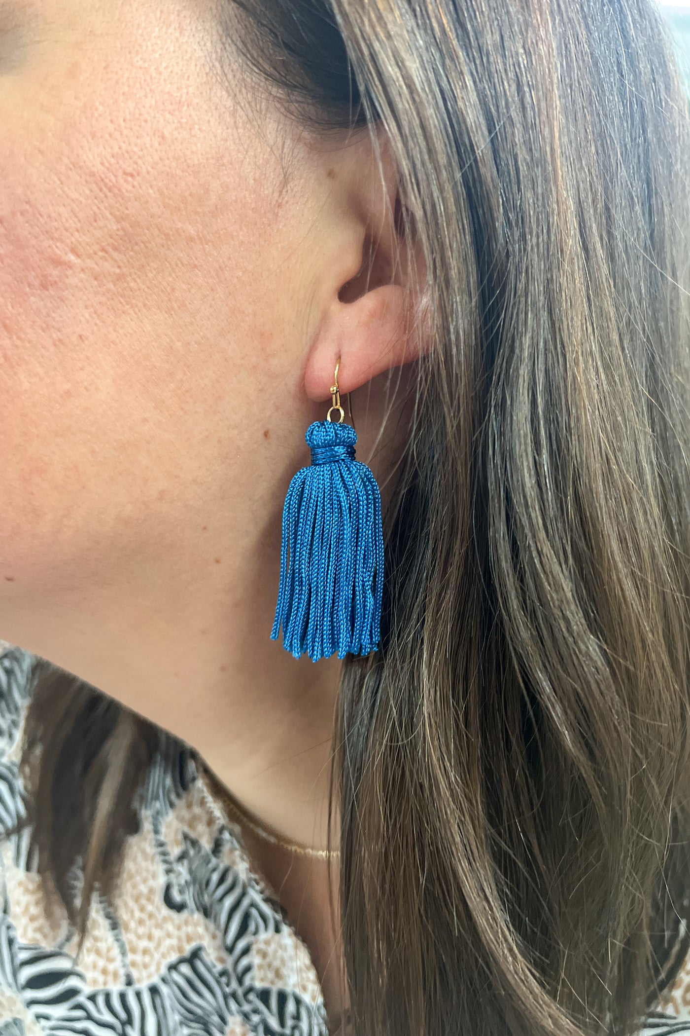 Clara earrings, blue