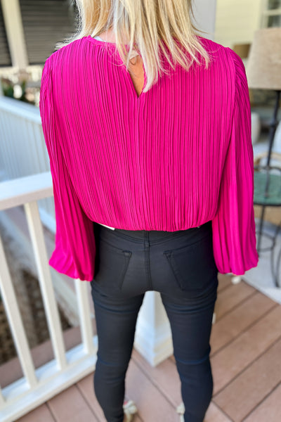 Courtland top, magenta