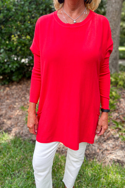 Haley sweater, red