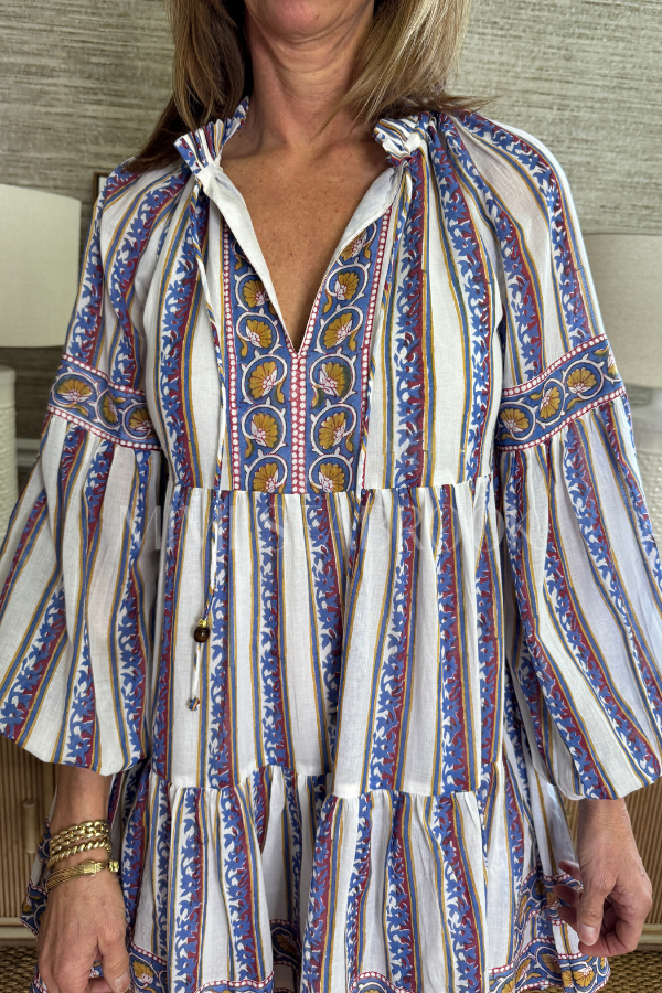 Balloon Sleeve Short Dress, haveli peri by Oliphant
