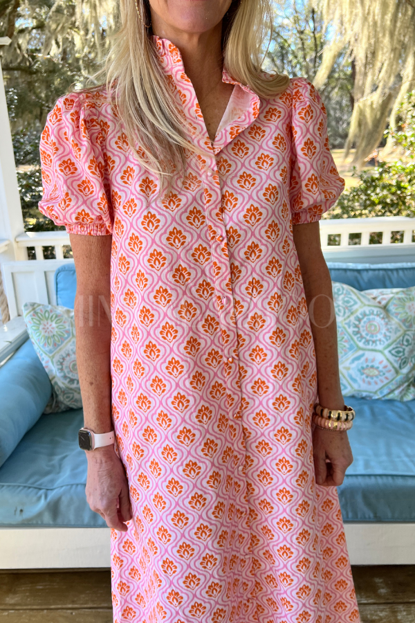 Banberry dress, pink/orange