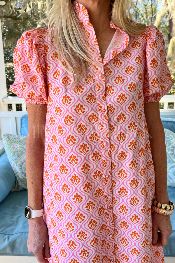 Banberry dress, pink/orange