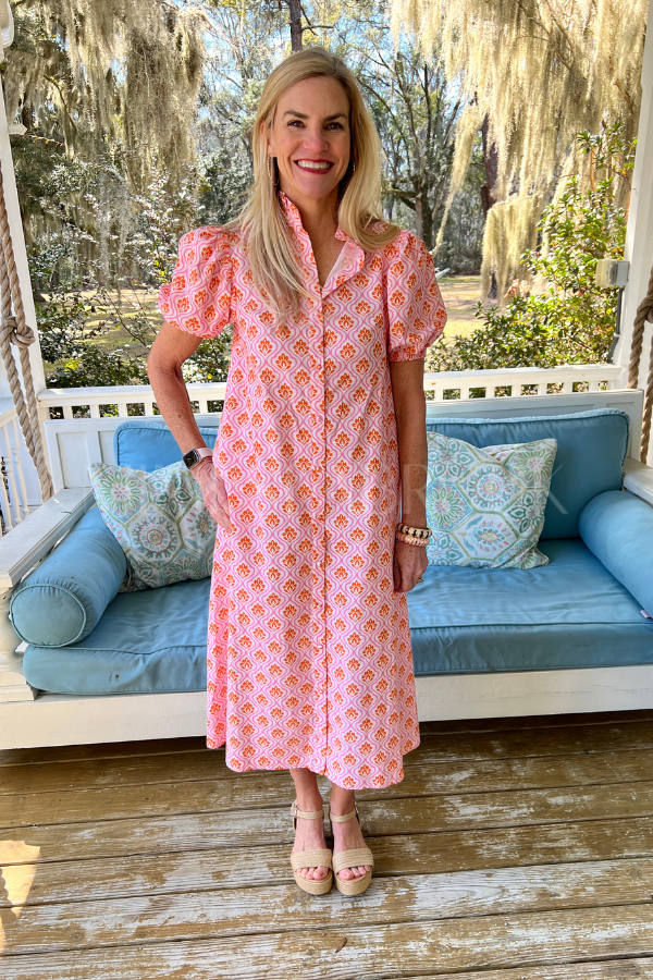 Banberry dress, pink/orange