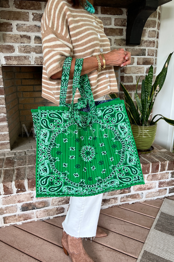 Bandana Tote, green
