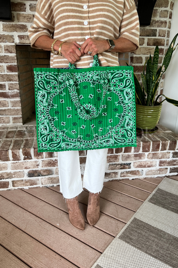Bandana Tote, green
