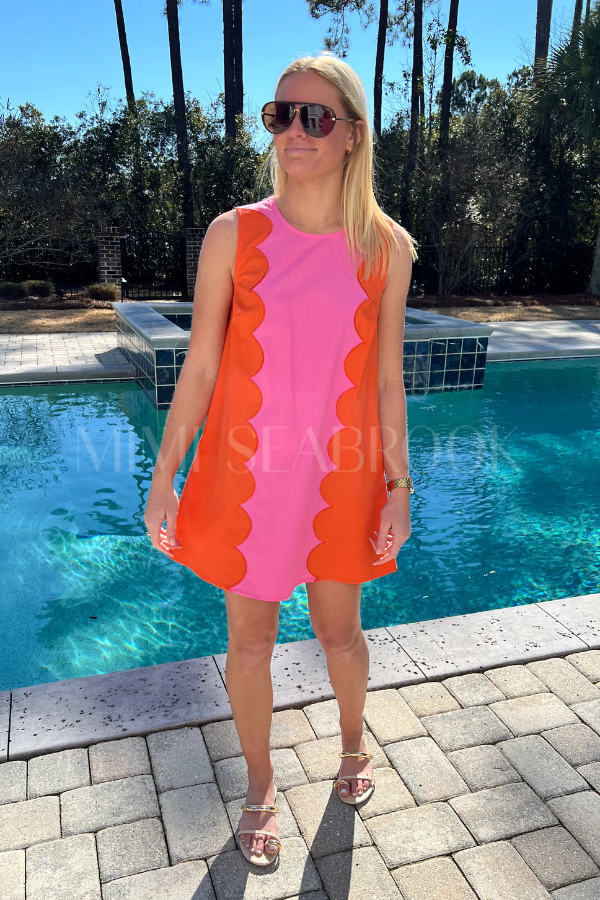 Barnado dress, pink/orange