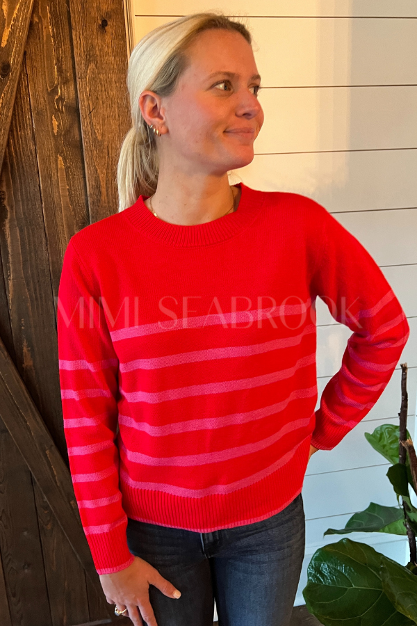 Barringer sweater, red