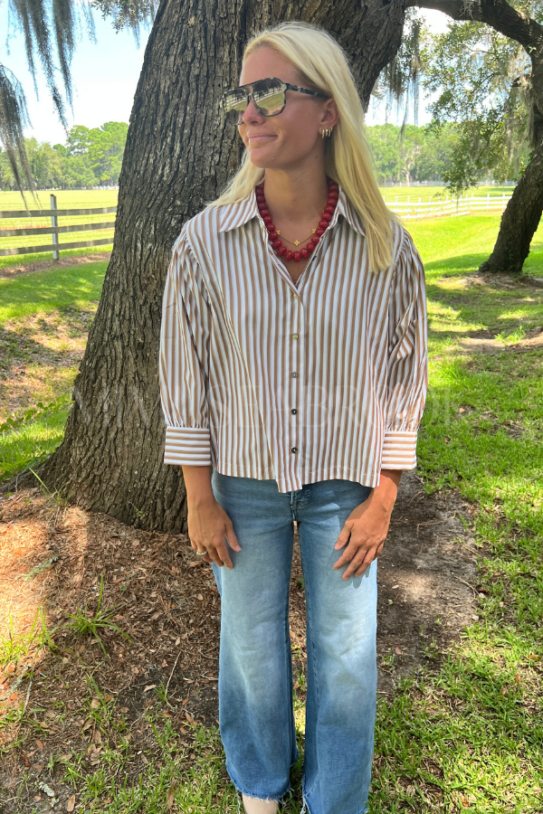Bassett top, camel