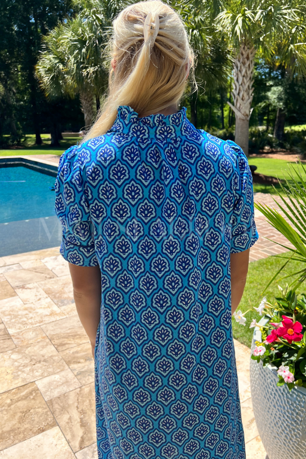 Bastian dress, blue mix