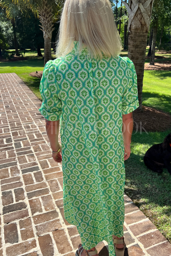 Bastian dress, green mix