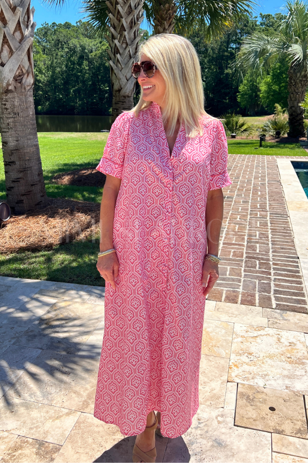 Bastian dress, pink mix