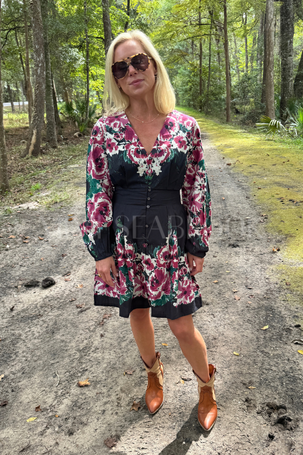 Beatrix Mini Dress, Violette Print by Cleobella