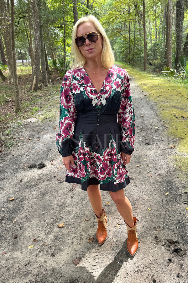 Beatrix Mini Dress, Violette Print by Cleobella