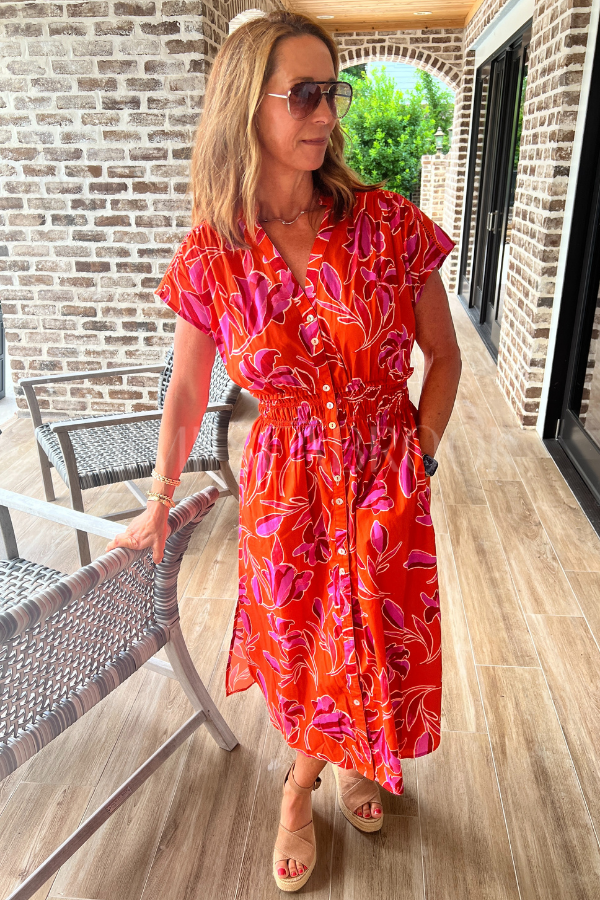 Becker Dress, orange