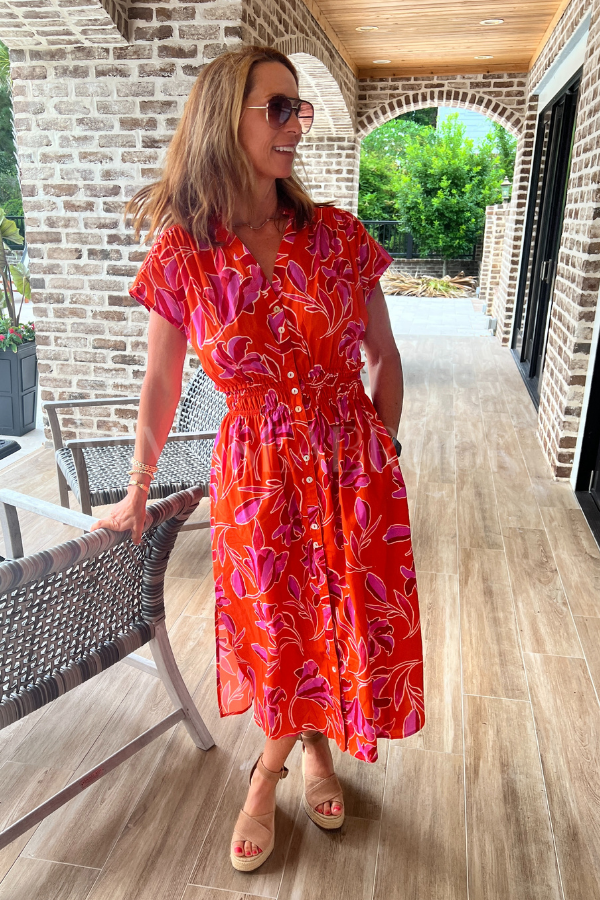 Becker Dress, orange