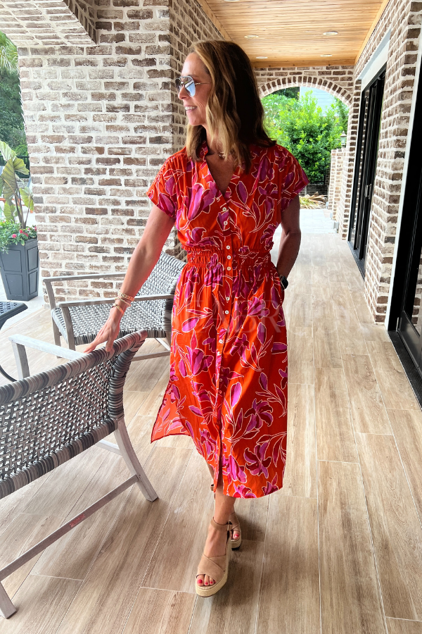Becker Dress, orange