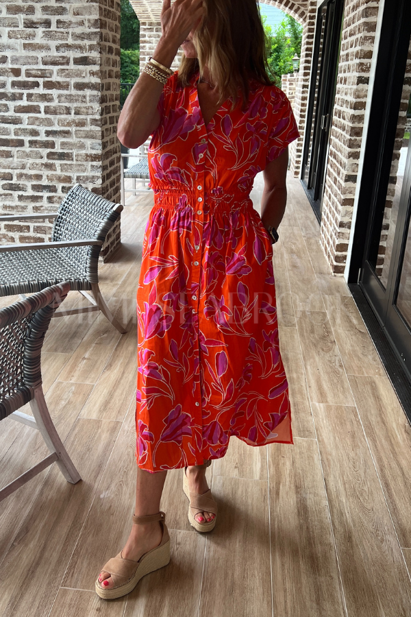 Becker Dress, orange