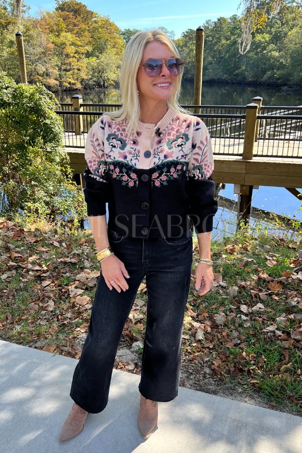 Belle Garden Mixed Knit Cardigan by Farm Rio