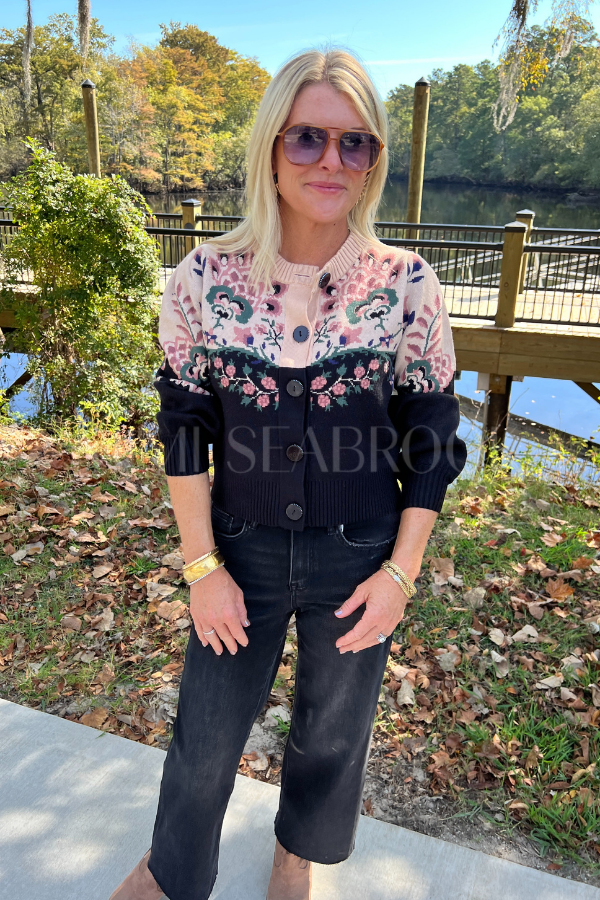 Belle Garden Mixed Knit Cardigan by Farm Rio