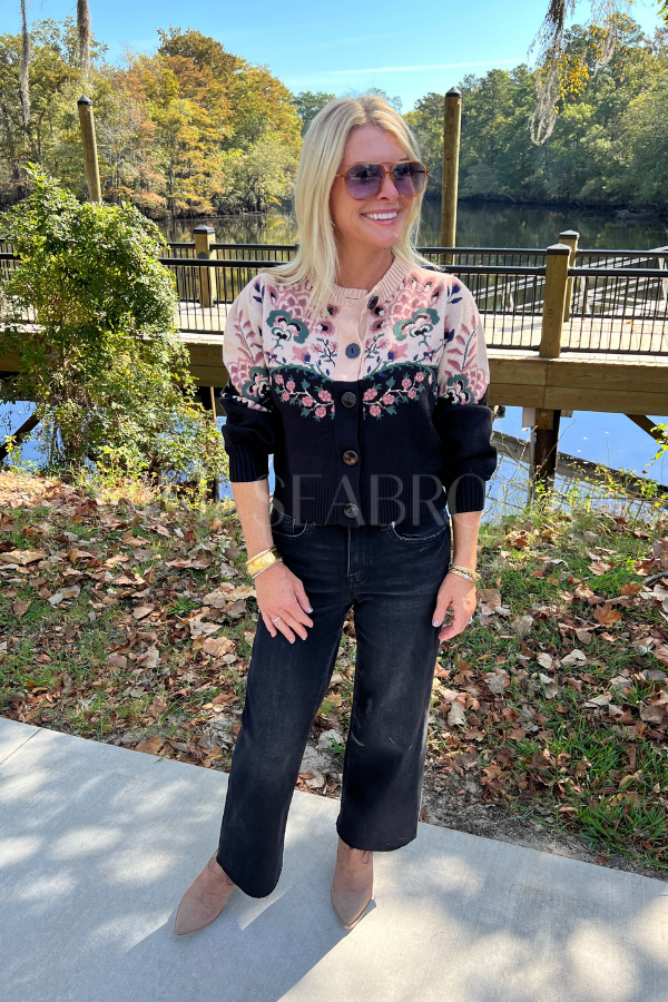 Belle Garden Mixed Knit Cardigan by Farm Rio