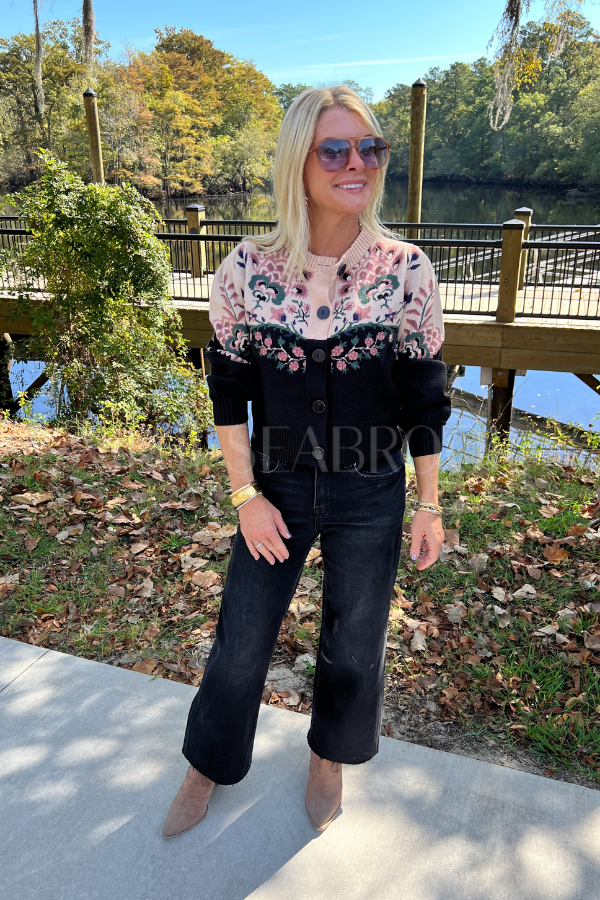 Belle Garden Mixed Knit Cardigan by Farm Rio