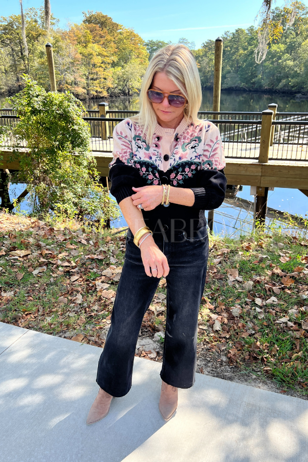 Belle Garden Mixed Knit Cardigan by Farm Rio