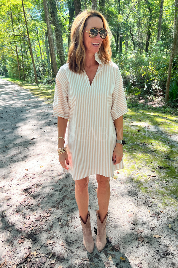 Belle dress, almond