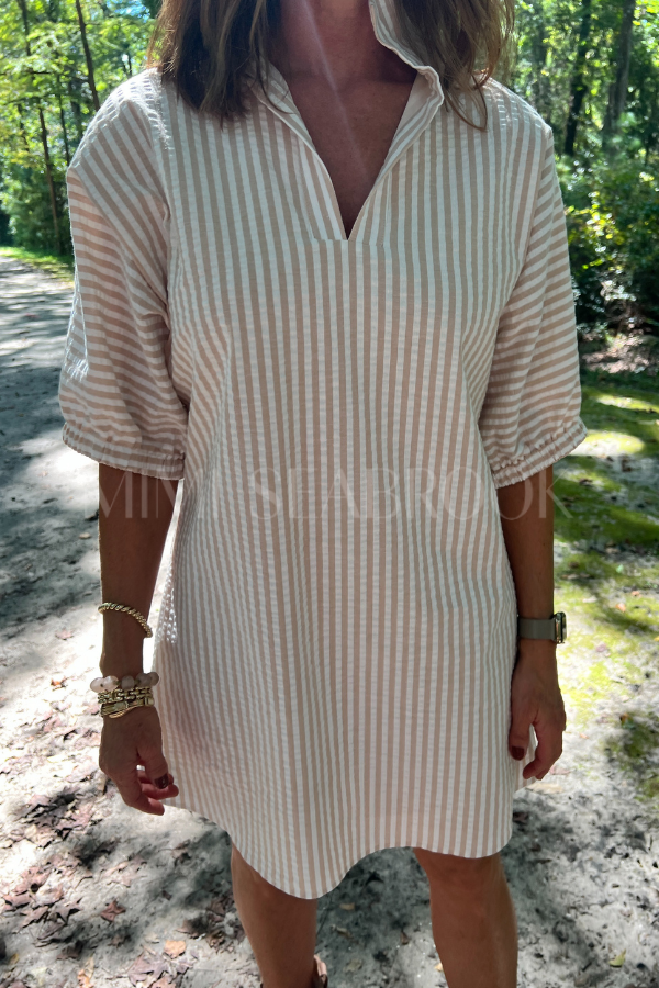 Belle dress, almond