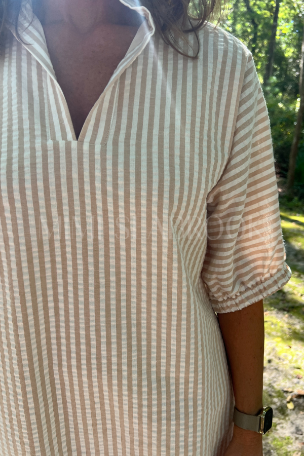 Belle dress, almond