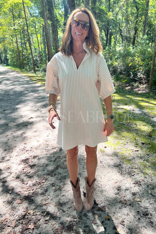 Belle dress, almond