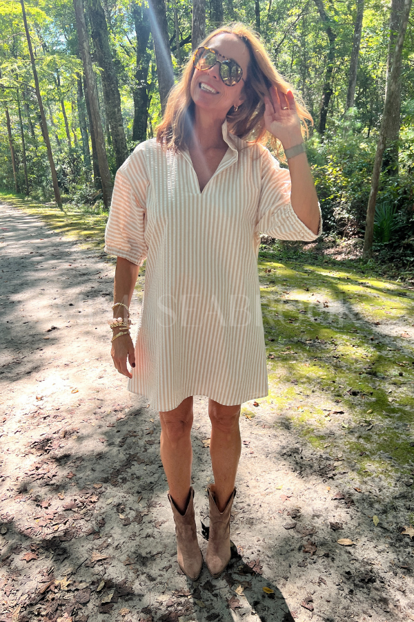 Belle dress, almond