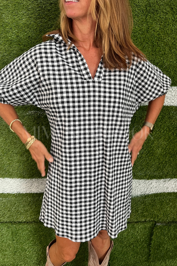Belle dress, gingham