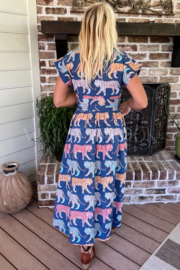 Belted Shirt Dress, Raj Navy by Oliphant