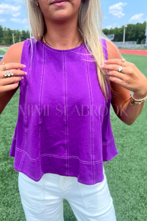Benoni top, purple