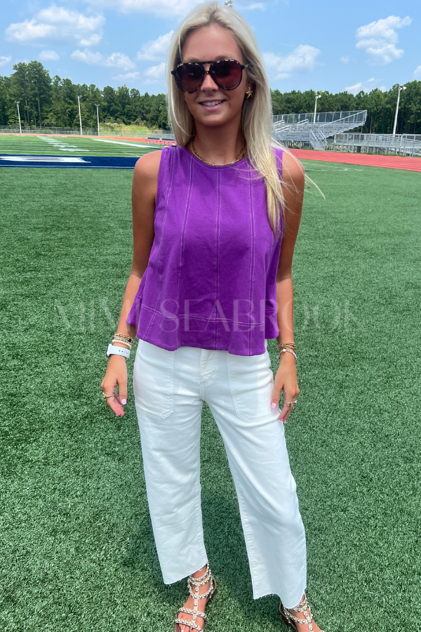 Benoni top, purple