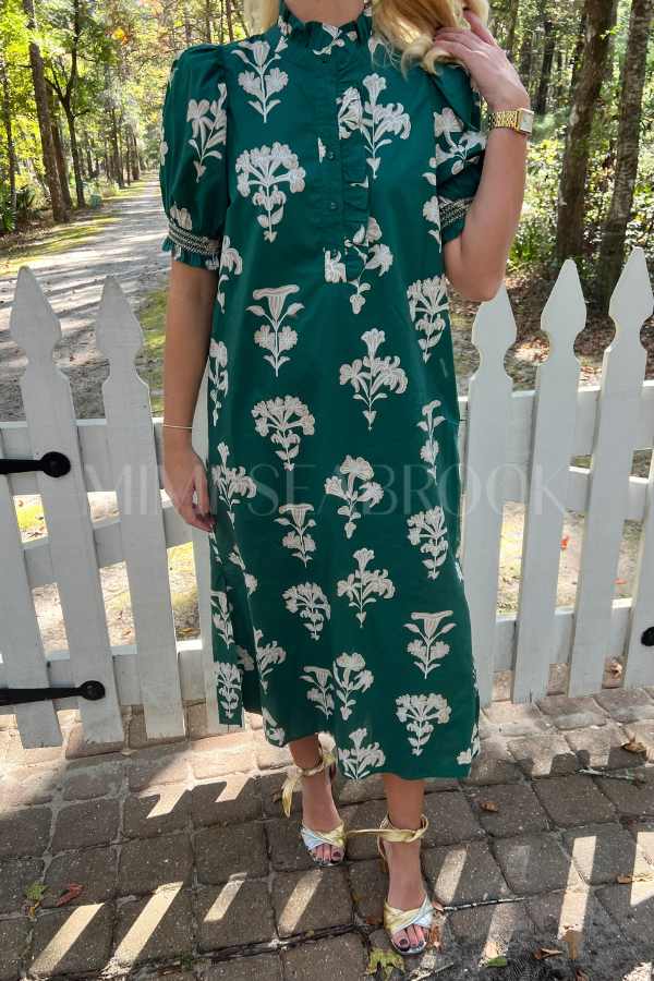 Bergner dress, hunter green