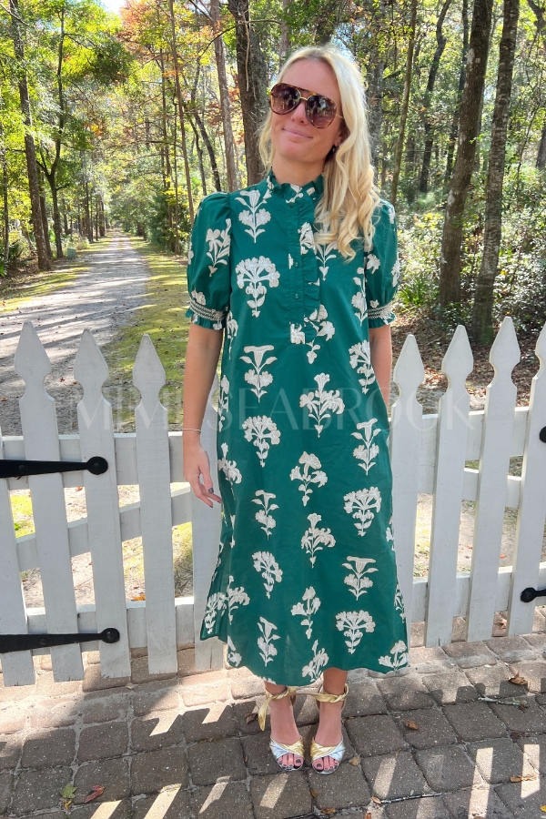 Bergner dress, hunter green