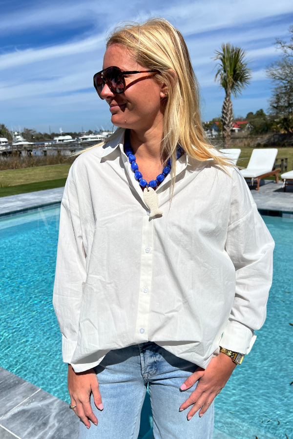 Bessette button down top