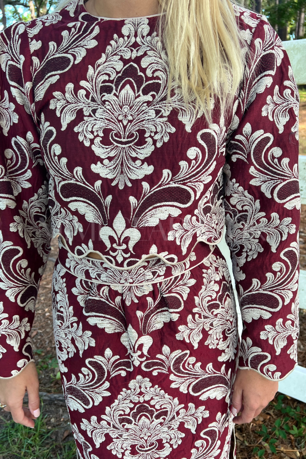Bicolor Jacquard Waves Top by Farm Rio