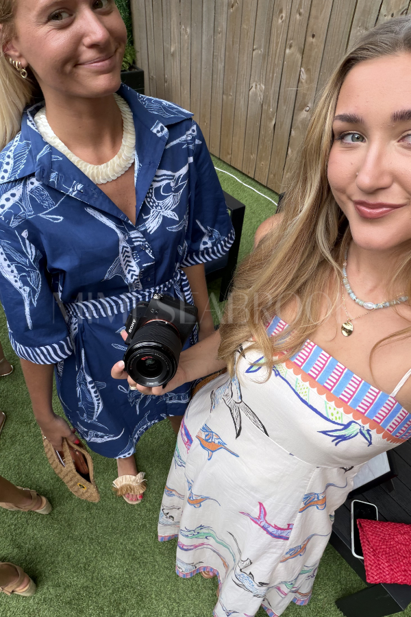 Bimini Dress by King + Pitt, blue billfish print (pre-order)