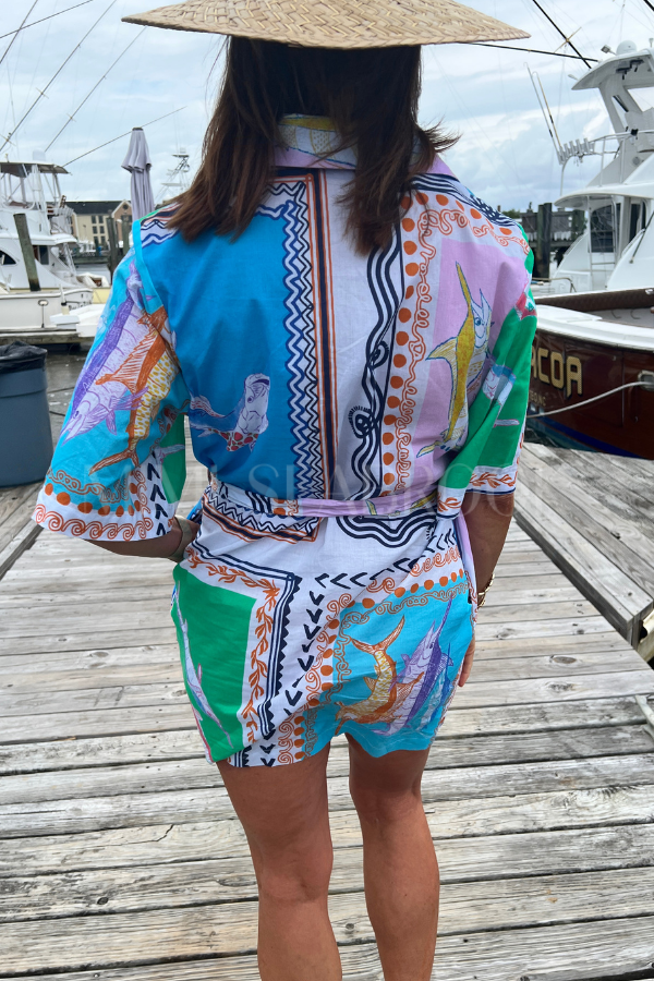 Bimini Dress by King + Pitt, conch republic print (pre-order)