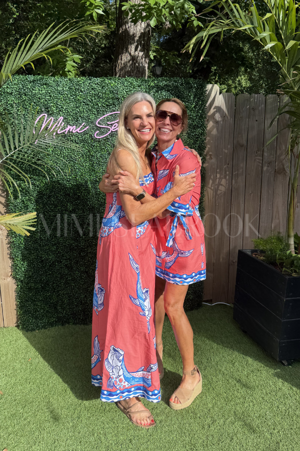 Bimini Dress by King + Pitt, sunset tarpon print