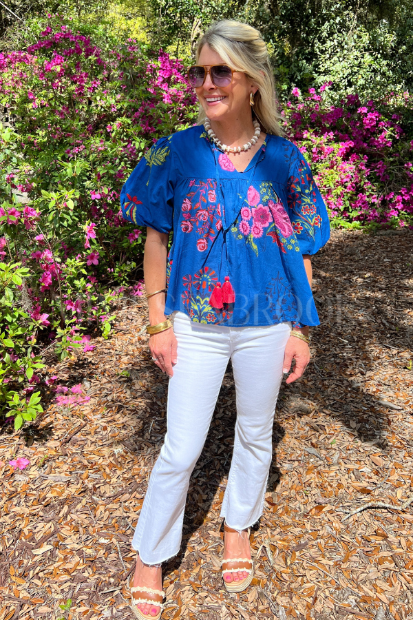 Blissful top, blue
