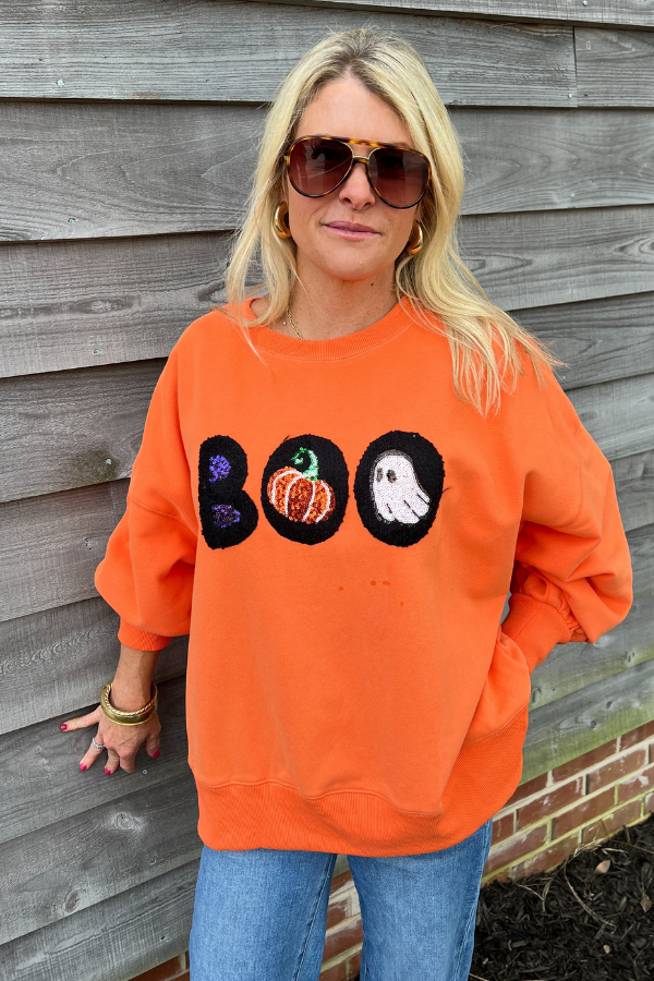 BOO sweatshirt, orange